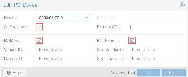 Ubuntu VM GPU PCI Settings