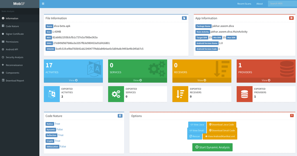 mobsf webgui