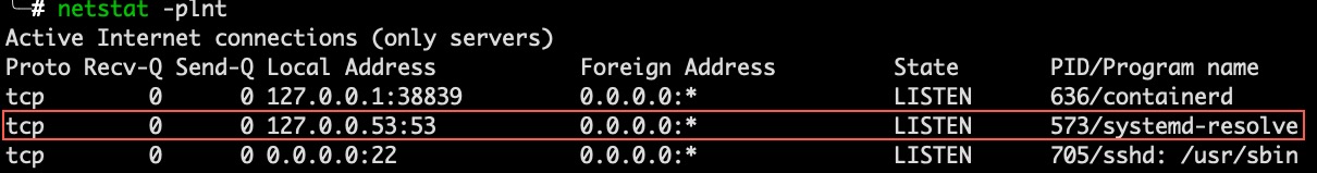 Netstat output