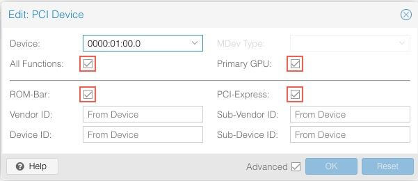 Windows VM GPU PCI Settings