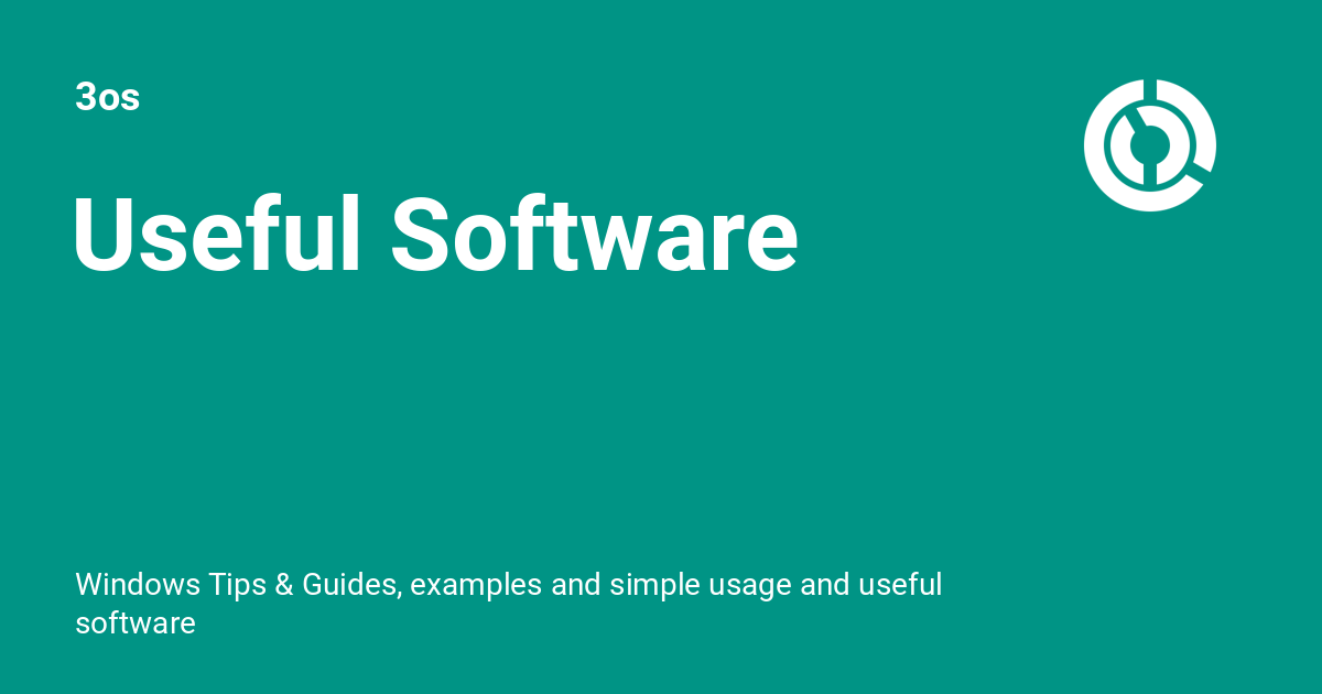 Useful Softwares